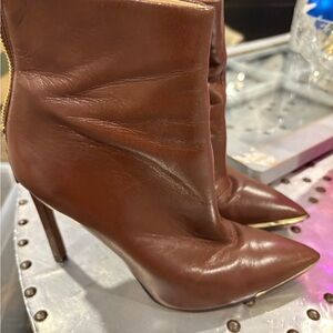 Nine West Brown Leather Heeled Boots